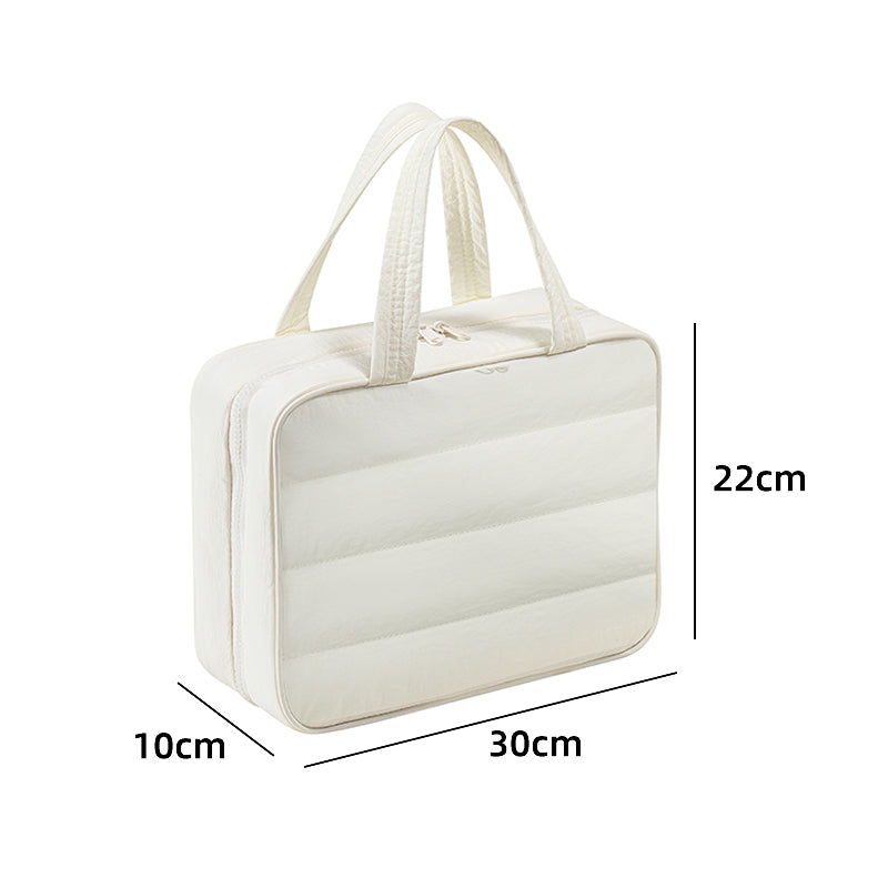Lightweight Hanging Toiletry Bag – 4 Compartments, Unzips Flat