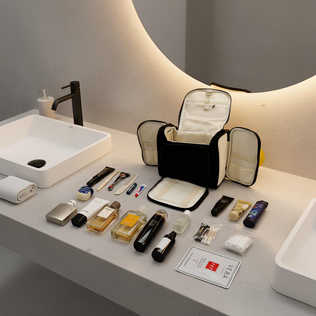 Double-Open Toiletry Bag – Wide Access, Built-in Compartments