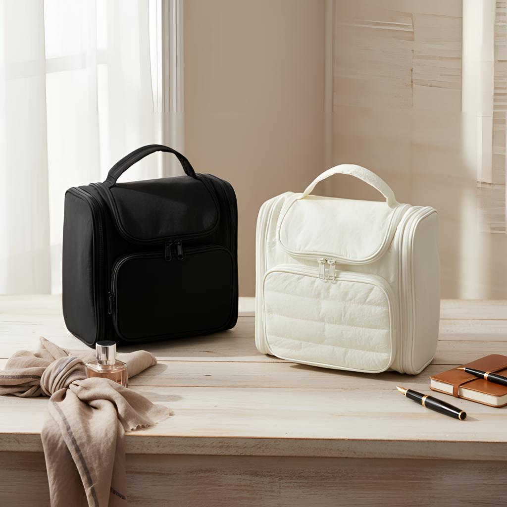 Double-Open Toiletry Bag – Wide Access, Built-in Compartments