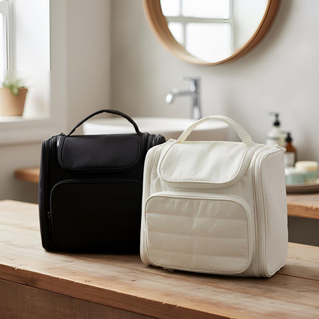 Double-Open Toiletry Bag – Wide Access, Built-in Compartments