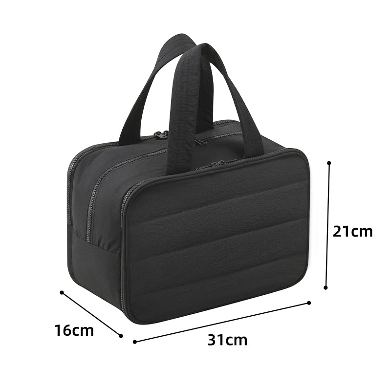 Toiletry Tote Bag – Lightweight, Handbag Style with 2 Sections