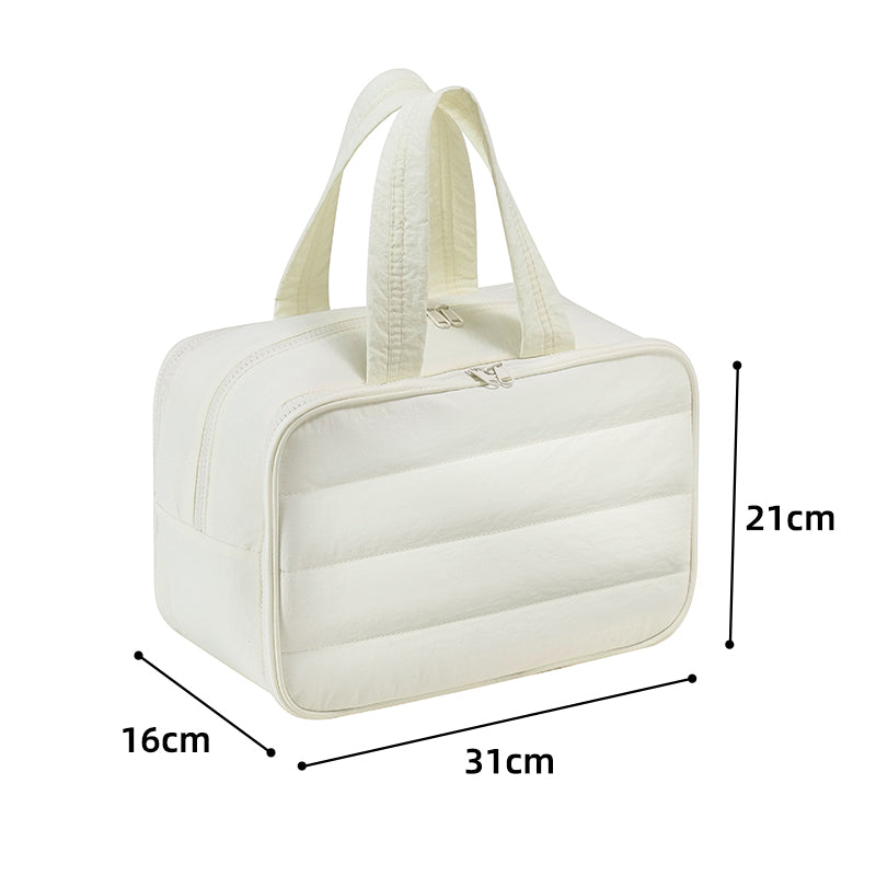Toiletry Tote Bag – Lightweight, Handbag Style with 2 Sections