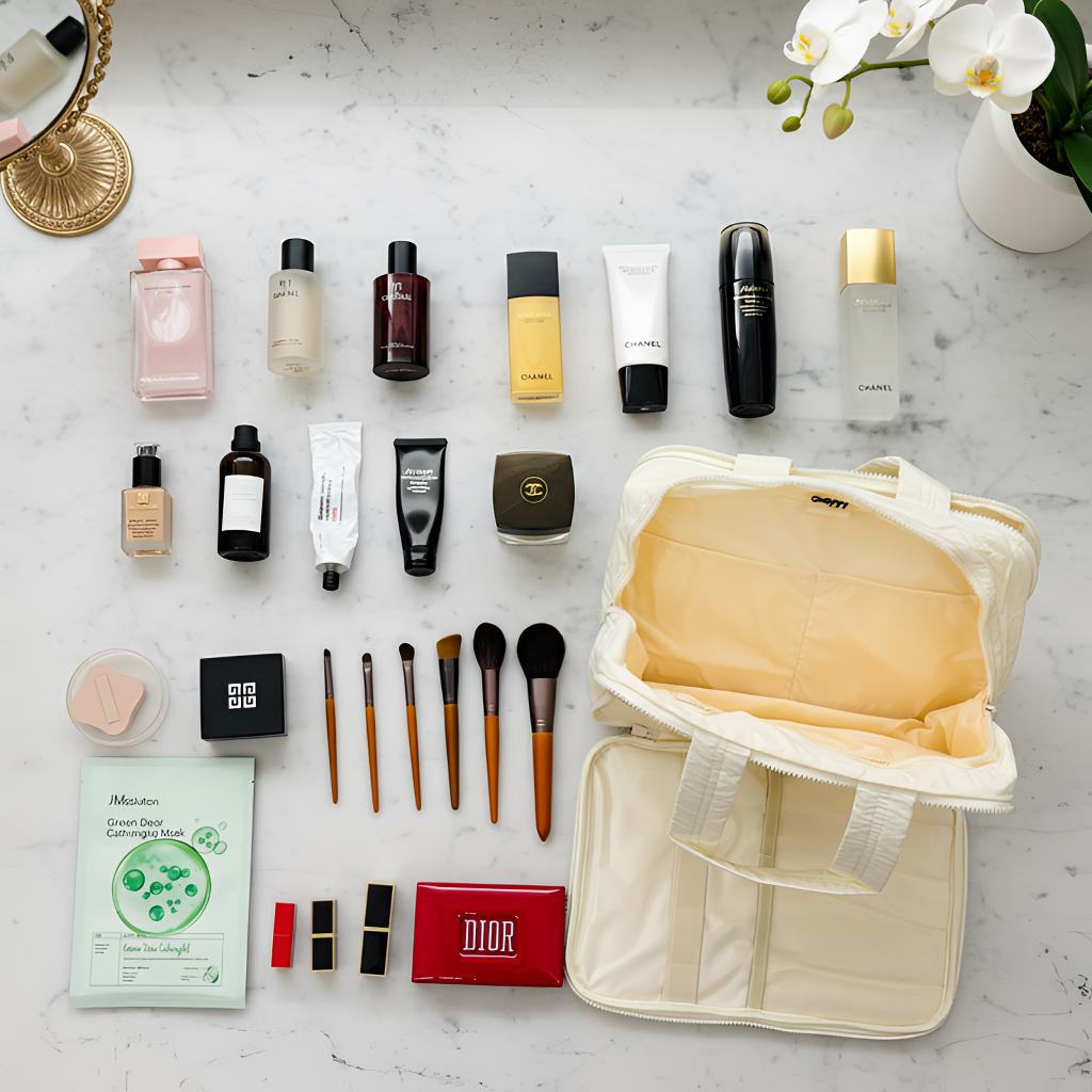Toiletry Tote Bag – Lightweight, Handbag Style with 2 Sections