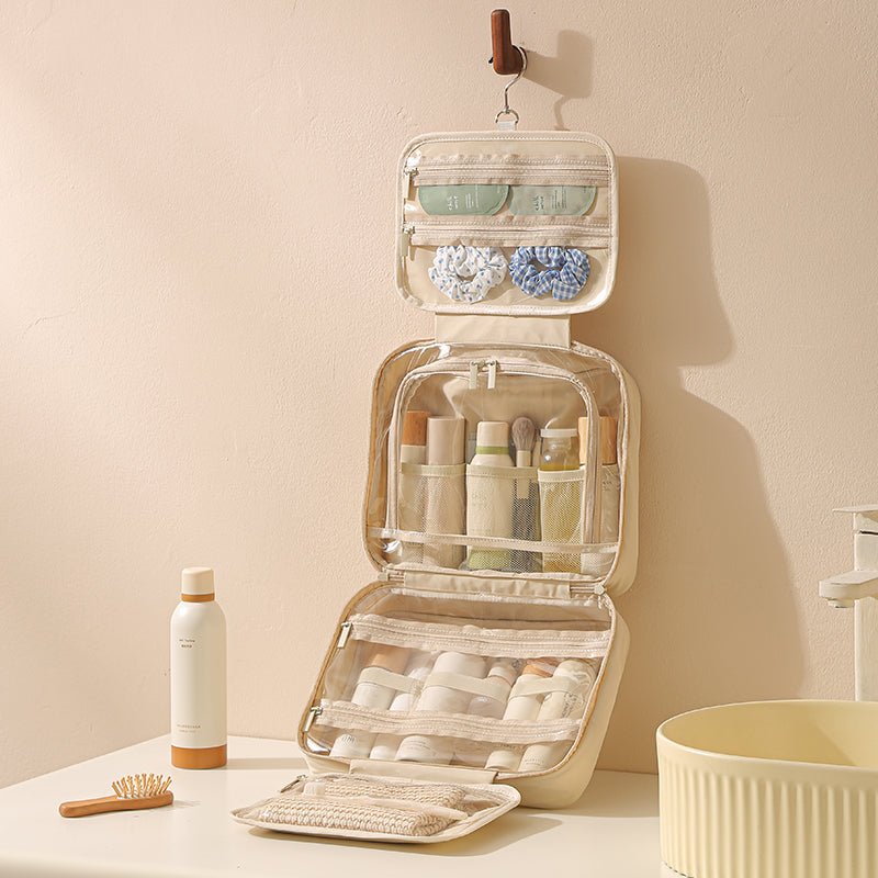 「Ever Chic」Travel Toiletry&Makeup Bag 4 Parts Open Bag