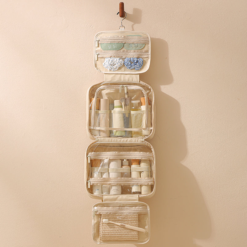 「Ever Chic」Travel Toiletry&Makeup Bag 4 Parts Open Bag