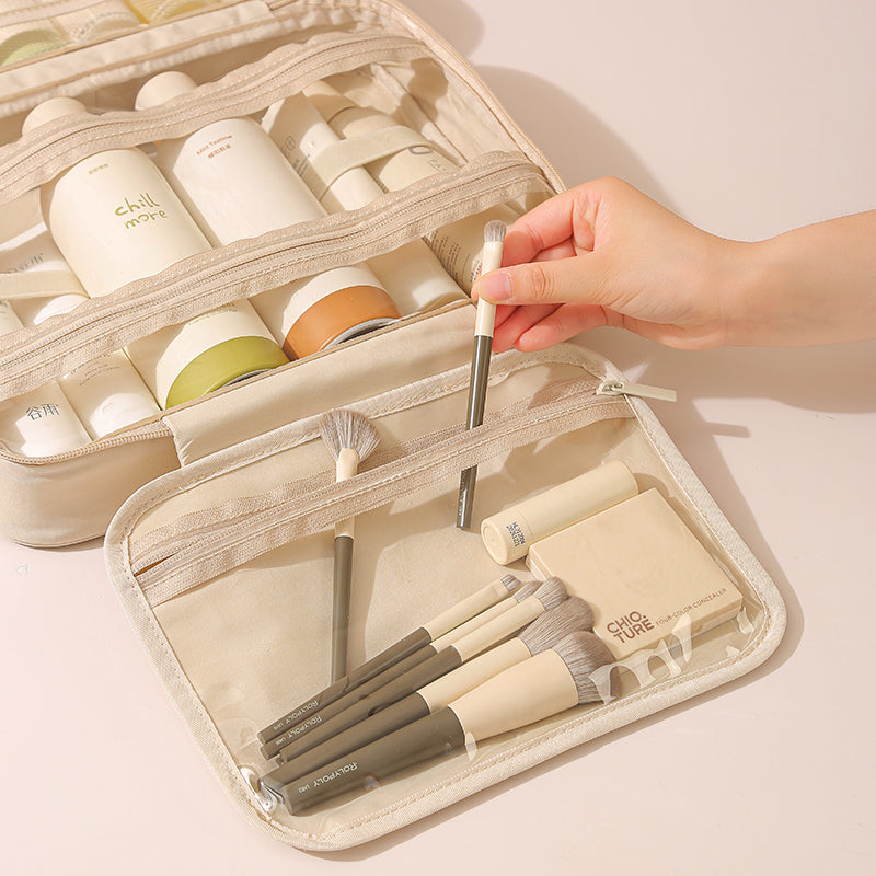 「Ever Chic」Travel Toiletry&Makeup Bag 4 Parts Open Bag