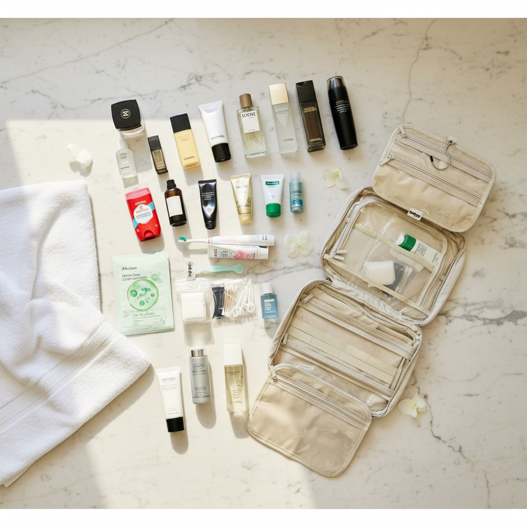4-Compartment Toiletry Bag – Unzips Flat for Easy Access