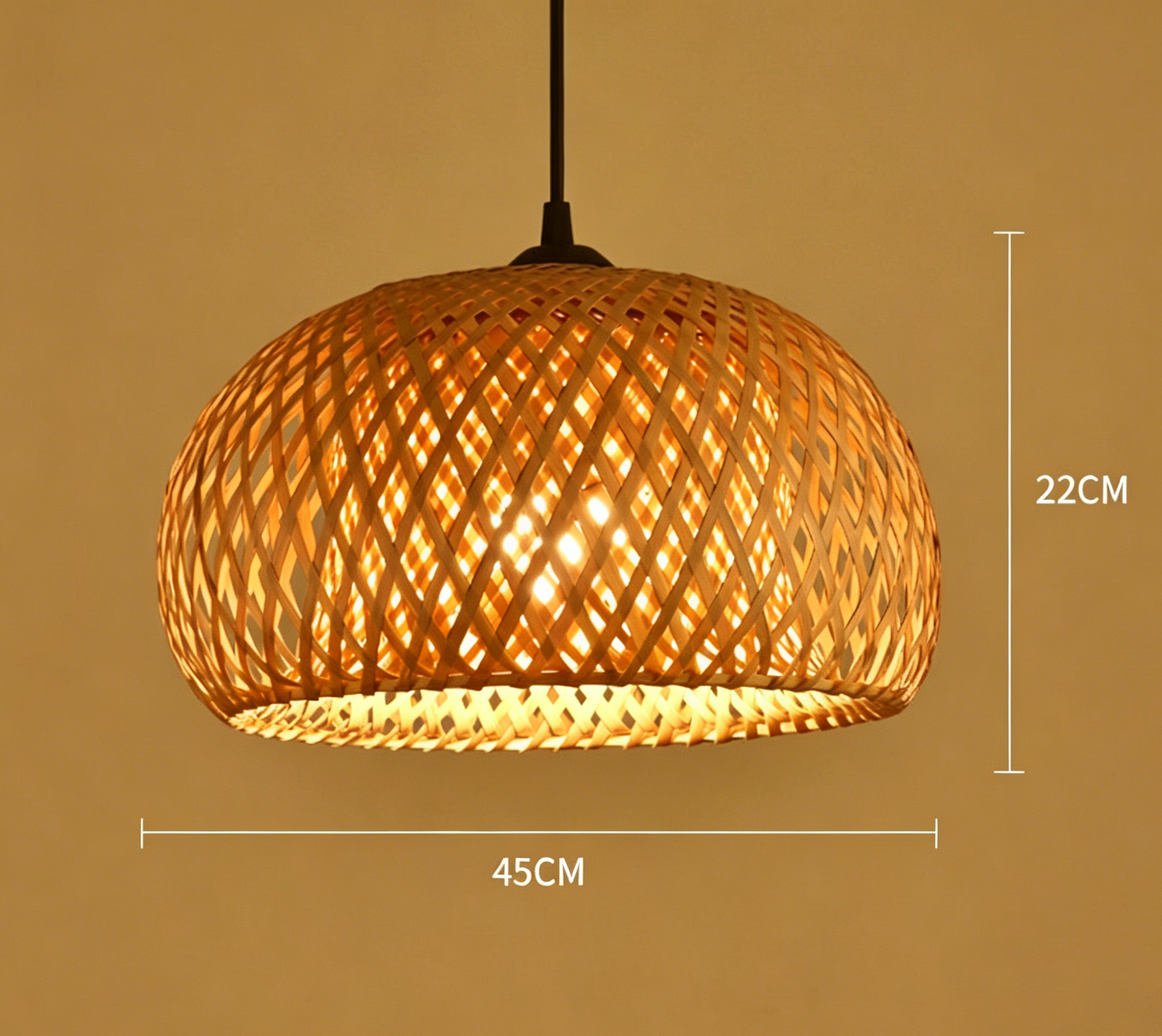 Craft Handmade Woven Rattan Pendant Light